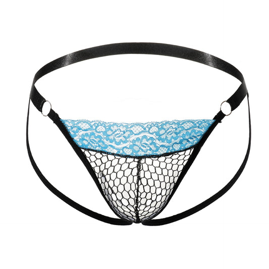 Men's Sexy Mesh Hollow Lace Thong