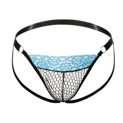 Men's Sexy Mesh Hollow Lace Thong
