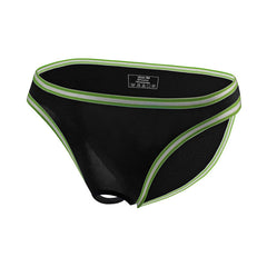 Men's Sexy Transparent Large Size Low Rise Open Crotch Briefs