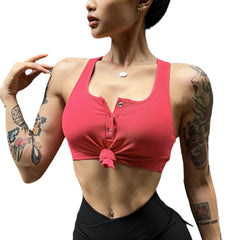 Threaded Stretch Breathable Shockproof Push Up Sports Bra