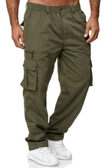 Men's Casual Multi-pocket Loose Straight Overalls