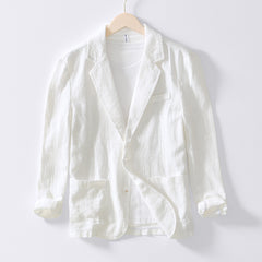 Business Casual Cotton Linen Suit Jacket