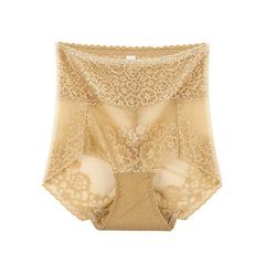 [ 5PCS ] High waist tummy tuck lace briefs
