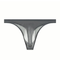 Men's Ultra-thin Mesh Ice Silk Seamless Breathable Quick-drying Sexy Sports Thong
