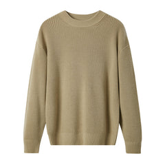 Men's Winter Thickened Solid Color Knitted Bottoming Woolen Sweater