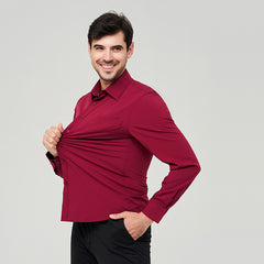 Men's Large Size Stretch Business Casual Shirt