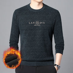 Thick fleece crew neck sweater