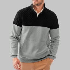 Colorblock Half Zip Pullover Outdoor Fashion Casual Sweatshirt