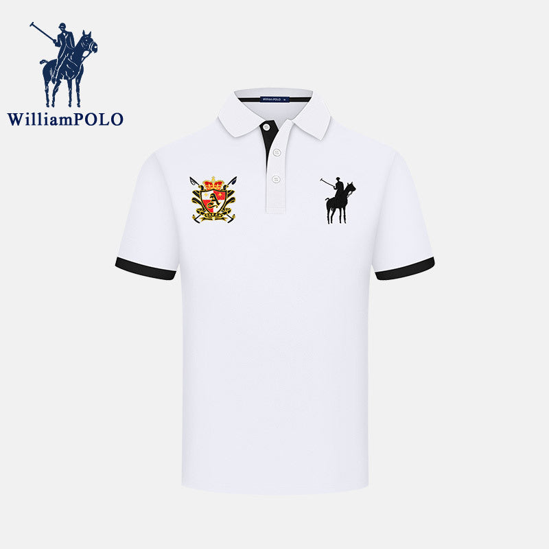Men's Slim Short Sleeve Lapel Polo Shirt