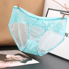 Sexy Transparent Low-waist Lace Ultra-thin Mesh Briefs