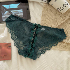 Sexy Lace Thin Straps Hollow Breathable Briefs
