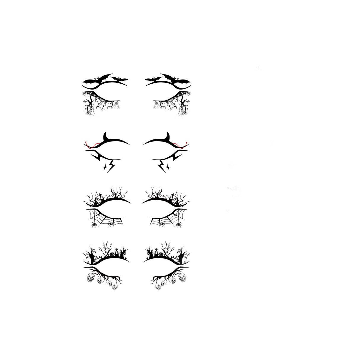 Halloween Makeup Tools Bat Spider Decorative Eyeliner Eyeshadow Sticker