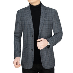 Fashion casual business plaid suit jacket