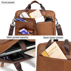Men's Business Leather Casual Briefcase