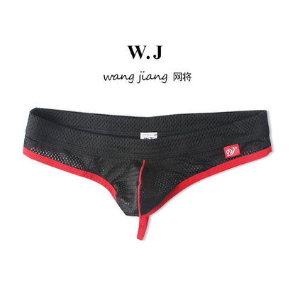 Men's Sexy Low Waist Mesh Breathable Thong