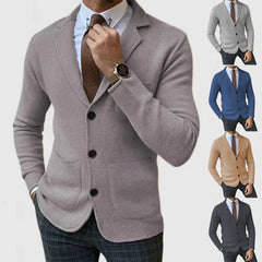 Men's Business Casual Knitted Sweater Jacket