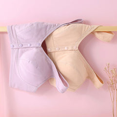 New lace trim comfortable front button bra