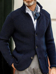 Fashionable casual long-sleeved solid color knitted sweater