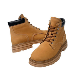 Men's High Top Thick Sole Genuine Leather Casual Martin Boots