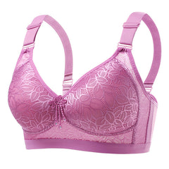 plus size push up breathable wireless bra