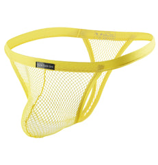 Solid Color Polyester Breathable Mesh Low Rise Thong