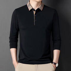 2024 Spring New Lapel Long-sleeved Polo Shirt