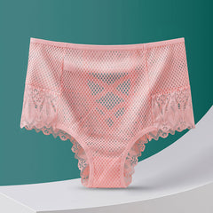 Sexy Hollow Lace Large Size Breathable Butt Lifting Briefs