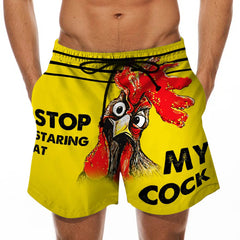 Men's Beach Shorts Fun 3D Printed Swim Trunks