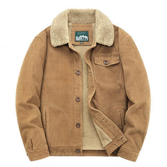Lambswool plus velvet thickened cotton jacket