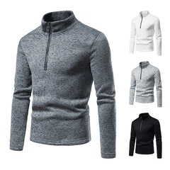 Men's Turtleneck Zipper Knitted Bottoming Shirt
