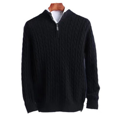 Men's Thick Zipper Warm Sweater