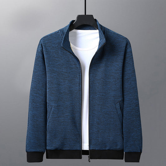 2023 New Winter Men's Velvet Thickened Stand Collar Warm Jacket