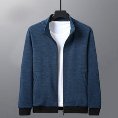 2023 New Winter Men's Velvet Thickened Stand Collar Warm Jacket