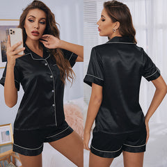 Women's Solid Color Casual Comfortable Skin-friendly Pajamas Home Clothes Set