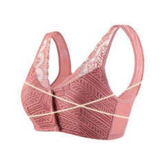 Thin large size front button skin-friendly and comfortable bra