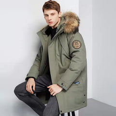 Men's High-end Thickened Cold-proof and Warm Parka Down Jacket