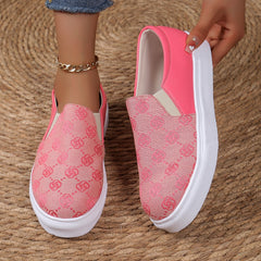 Large size new flat sequined loafers