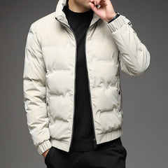New men's stand collar zipper fashionable down jacket
