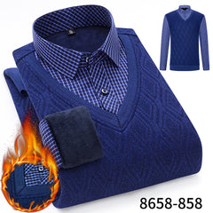2023 Winter Business Casual Holiday Two Piece Warm Shirts