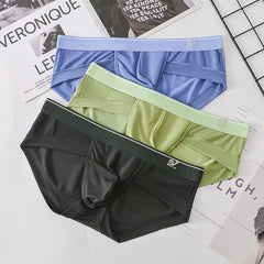 Men's Ultra-thin Ice Silk Mesh Breathable Quick-drying Transparent Sexy Briefs