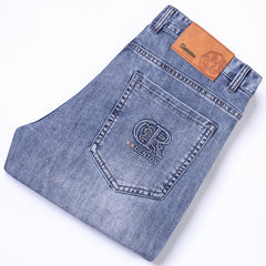 2024 New High-end Men's Casual Business Trend Loose Straight Jeans