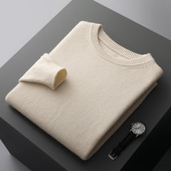 Men's New Autumn and Winter Round Neck Thickened Wool Sweater