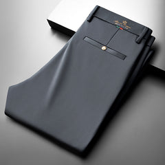 High elastic straight loose iron-free men's trousers