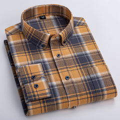 Pure cotton long-sleeved business casual shirt