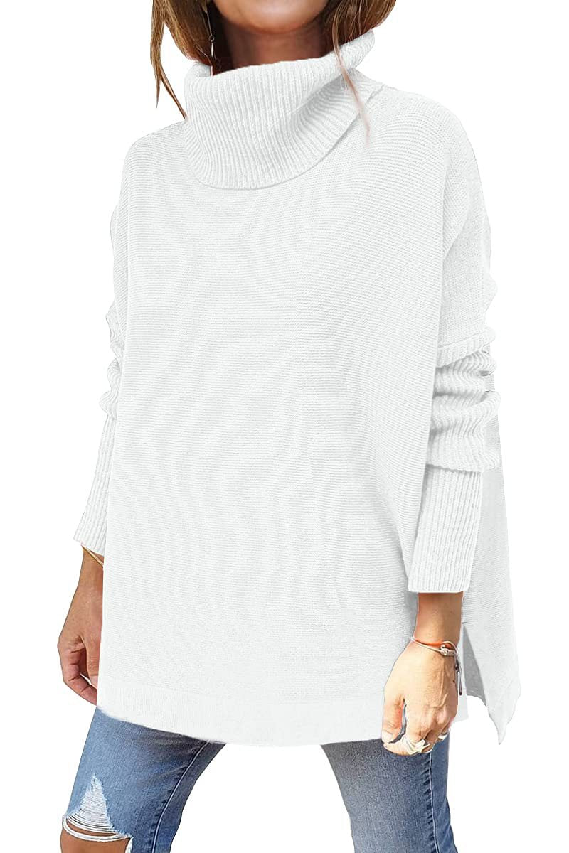 2023 Turtleneck Batwing Pullover Sweater