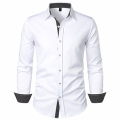 Men's Polka Dot Casual Long-sleeved Shirt