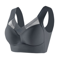 Plus size wireless lace push up bra