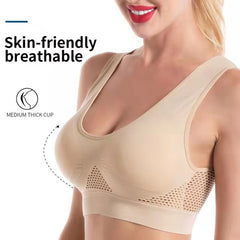 Plus size fitness mesh back bra