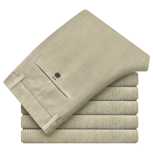 Men's Corduroy Stretch Straight Casual Pants