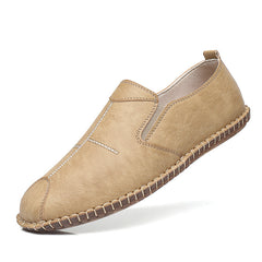 Fashionable casual lightweight breathable leather shoes